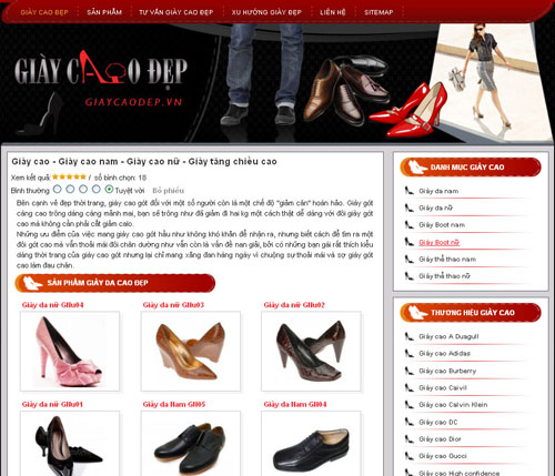 Giày cao – Giày cao nam – Giày cao nữ – Giày tăng chiều cao – Giới thiệu website mới